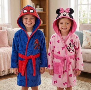 Bata de Spiderman y minnie con Capucha
