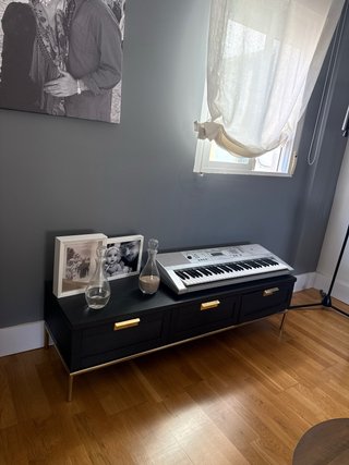 Mueble de Almacenaje Negro y Dorado