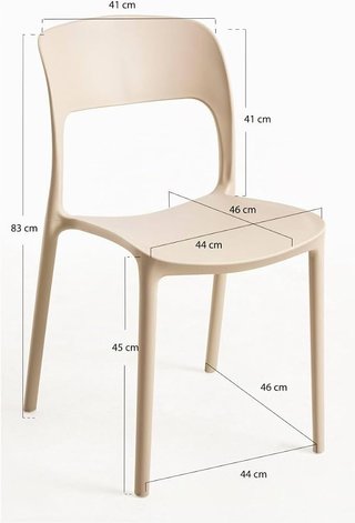 4 Packs de 4 Sillas Apilables de Jardín INIS