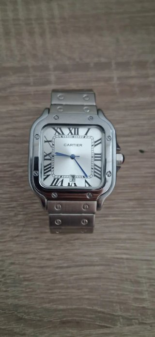 Reloj Cartier Plata y Blanco