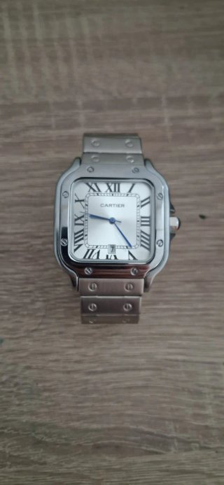 Reloj Cartier Plata y Blanco