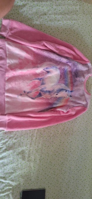 Camiseta pijama pelo unicornio rosa