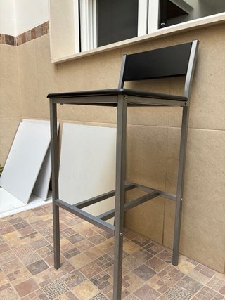 Set de 2 Taburetes de Madera y metal