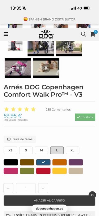 Arnés DOG Copenhagen Comfort Walk Pro Talla L