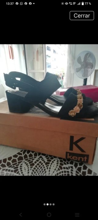 Sandalias de Terciopelo Negro