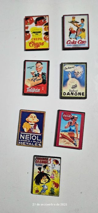 Set de 7 Imanes de Nevera Publicidad Vintage