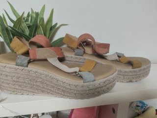 Sandalias de Plataforma Multicolor