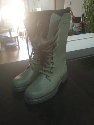 Botas Impermeables Verdes Pull&Bear forradas