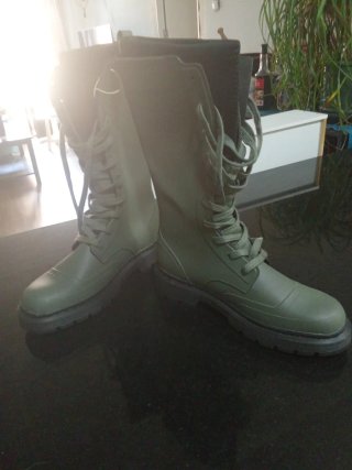 Botas Impermeables Verdes Pull&Bear forradas