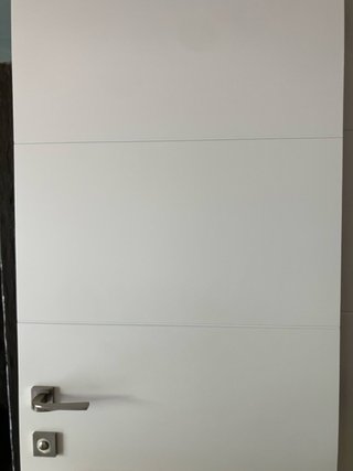 Puerta de salón con cristal i puerta corredera