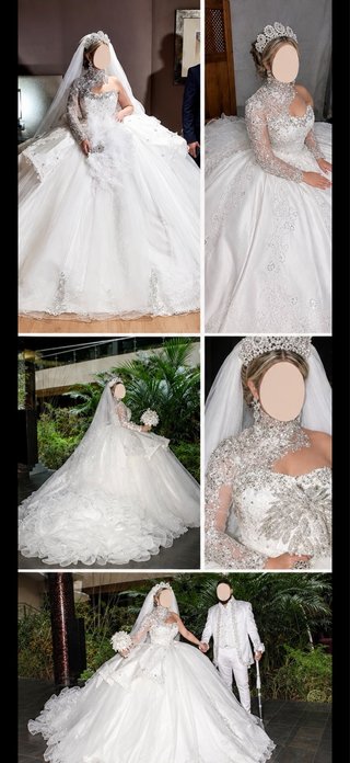 Vestido de Novia Princesa con Pedrería y encaje