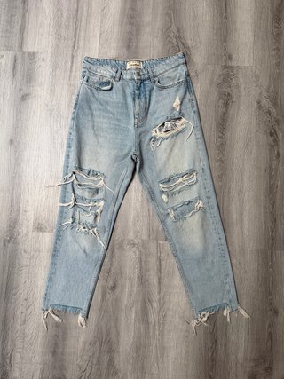 Pull&Bear Jeans Desgastados Azules Hombre