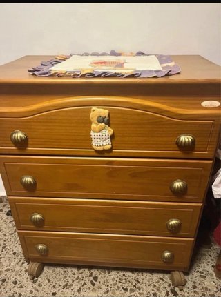 Cómoda cambiador bebé madera