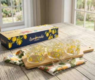 Set de Cuencos de Cristal para Tapas con Tabla
