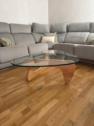 Mesa de Salón de Diseño Cristal y Madera