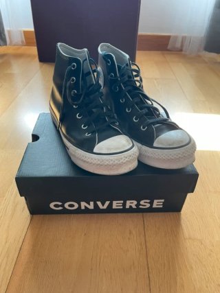 Converse Piel Talla 38 Negras