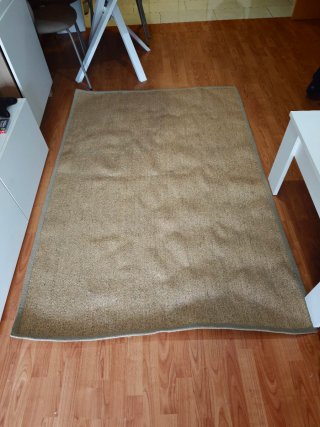 Tappeto in Fibra Naturale Beige 194x133 cm