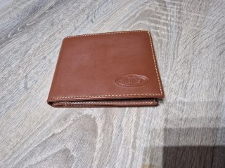 Cartera de piel N.M.S Marrón