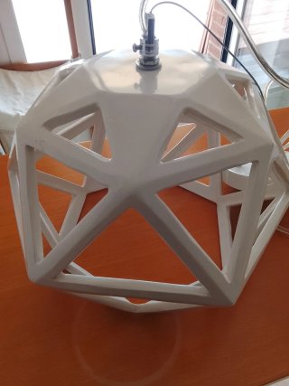 Lámpara colgante geométrica blanca