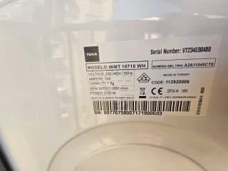 Lavadora Teka WMT 10710 WH 7kg