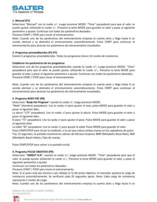 Bicicleta Estática Salter PT 1715