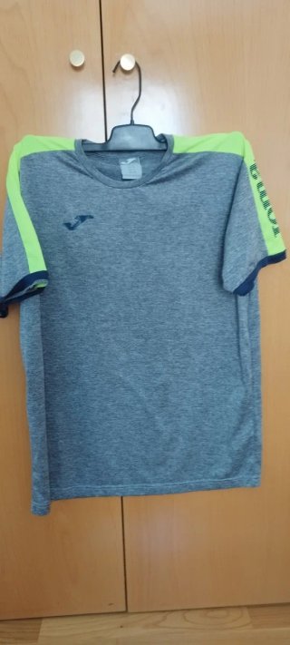 Camiseta Joma Chico Talla L Gris y Verde