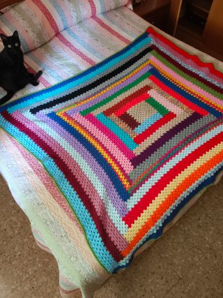 Manta de Crochet Multicolor 103x142