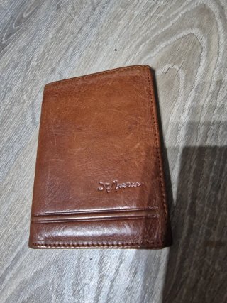 Cartera de piel Sf-mario marrón