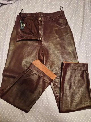 Pantalón de Piel Granate Ivonne