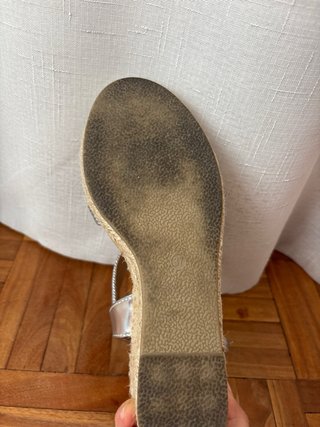 Sandalias cuña ALTA MODA plateadas talla 38