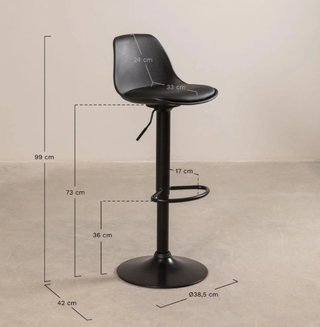 SKLUM Taburete alto regulable Nordic