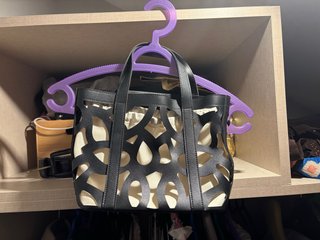 Bolso de playa negro y beige