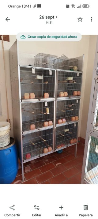 Jaula cría para aves. batería de 3x2.
