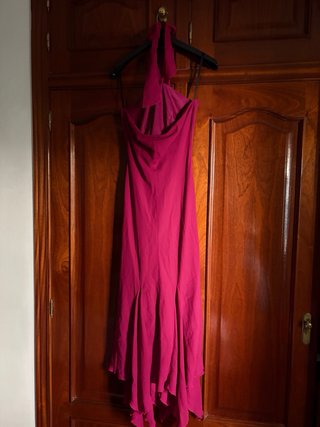 Vestido de fiesta largo fucsia