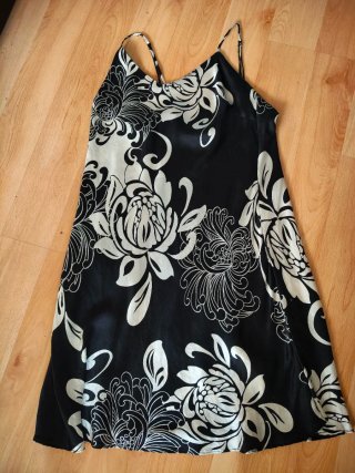 Camisón de seda estampado floral