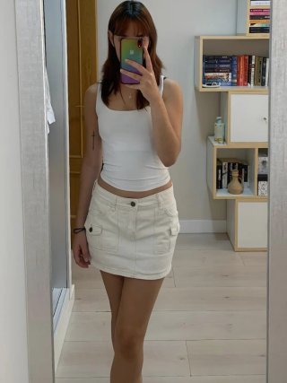 Minifalda vaquera blanca