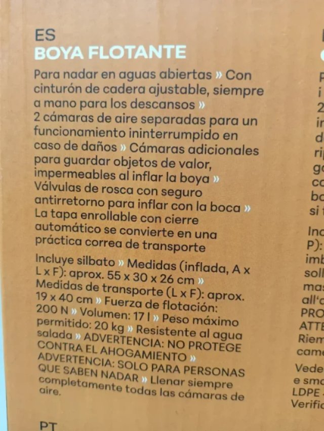 Boya Flotante Crivit Naranja