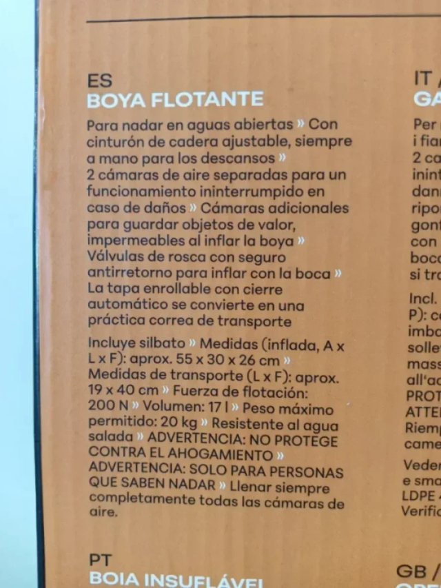 Boya Flotante Crivit Naranja