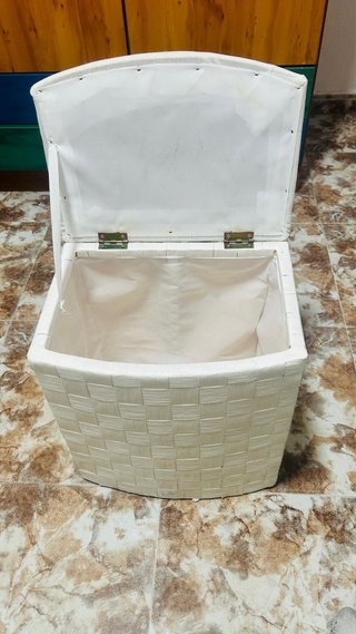 Silla Puff con Almacenaje Blanca