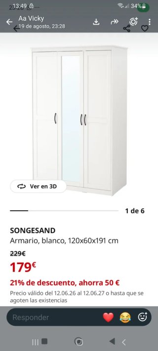 Armario IKEA Songesand Blanco