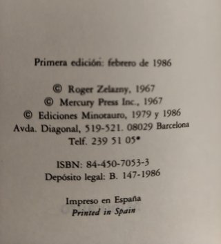 El señor de la luz, de Roger Zelazny (Minotauro)