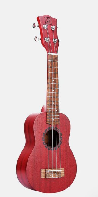 Ukelele OQAN QUk-WAILELE Rojo con funda y afinador