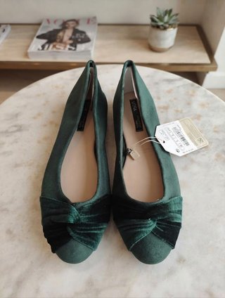 Bailarinas Sfera Verdes Terciopelo T. 39