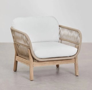 Sklum Sillón de jardín en madera acacia y cuerda