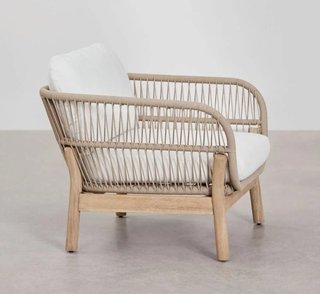 Sklum Sillón de jardín en madera acacia y cuerda