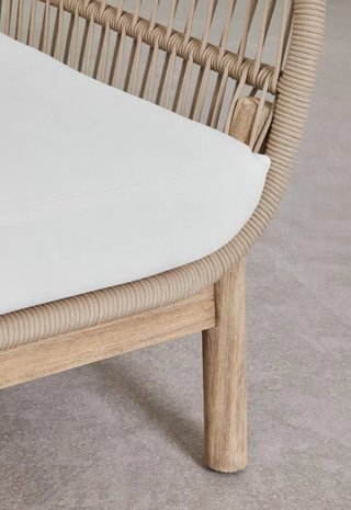 Sklum Sillón de jardín en madera acacia y cuerda