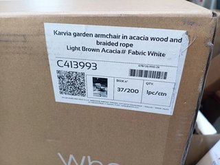 Sklum Sillón de jardín en madera acacia y cuerda