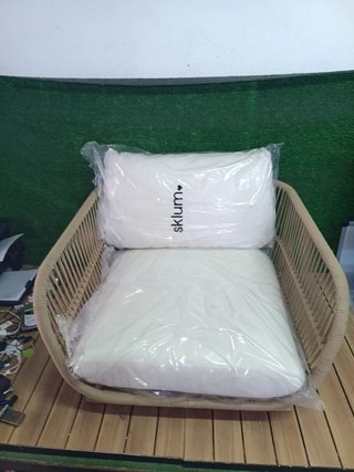 Sklum Sillón de jardín en madera acacia y cuerda
