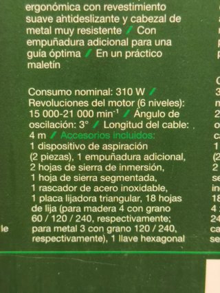 PARKSIDE  Multifuncional 310W Eléctrica