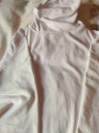 Jersey de Cuello Alto Blanco Talla M-L